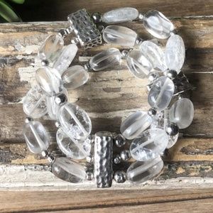 Silpada Crystal, Quartz & Sterling Silver Bracelet